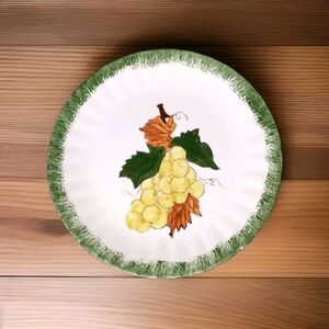 Vintage Blue Ridge Pottery County Fair Fruit Plate 8 1/2" Grapes